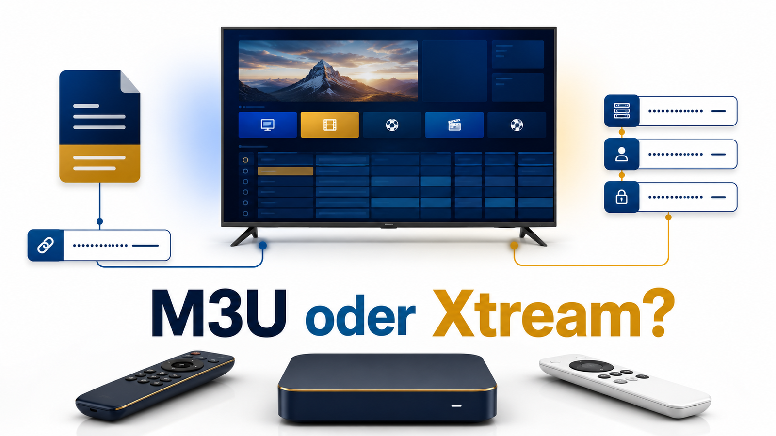 German IPTV einrichten mit M3U oder Xtream Codes
