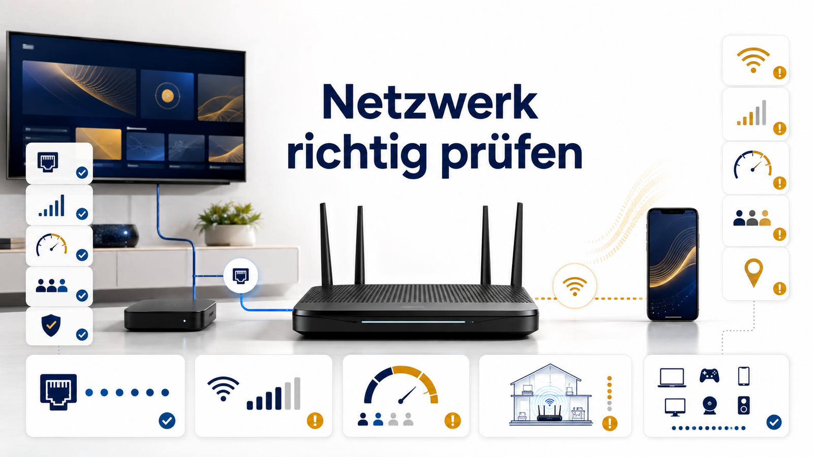 IPTV Buffering durch Netzwerk und WLAN prüfen