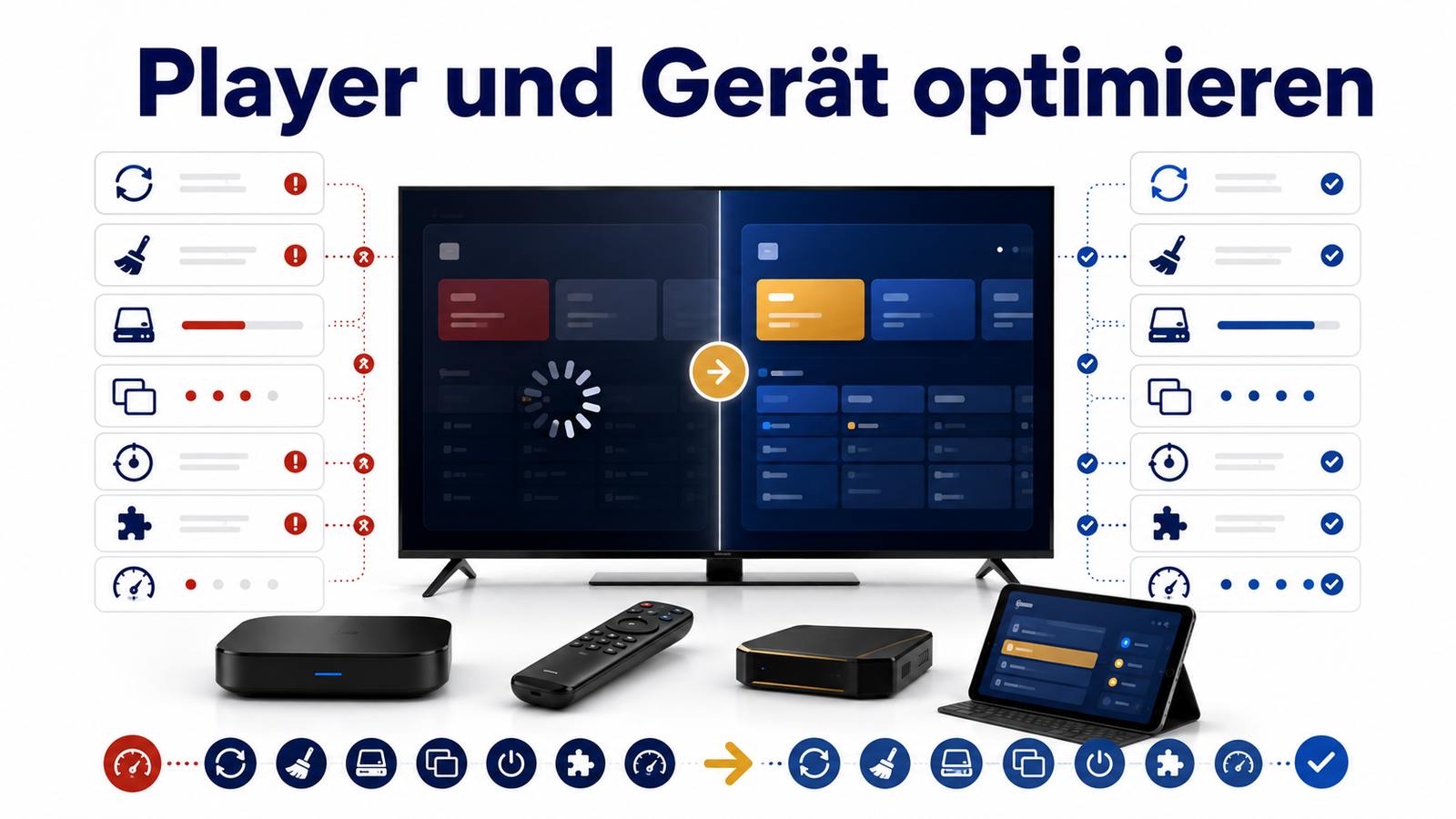 IPTV Player und Streaming-Gerät gegen Buffering optimieren